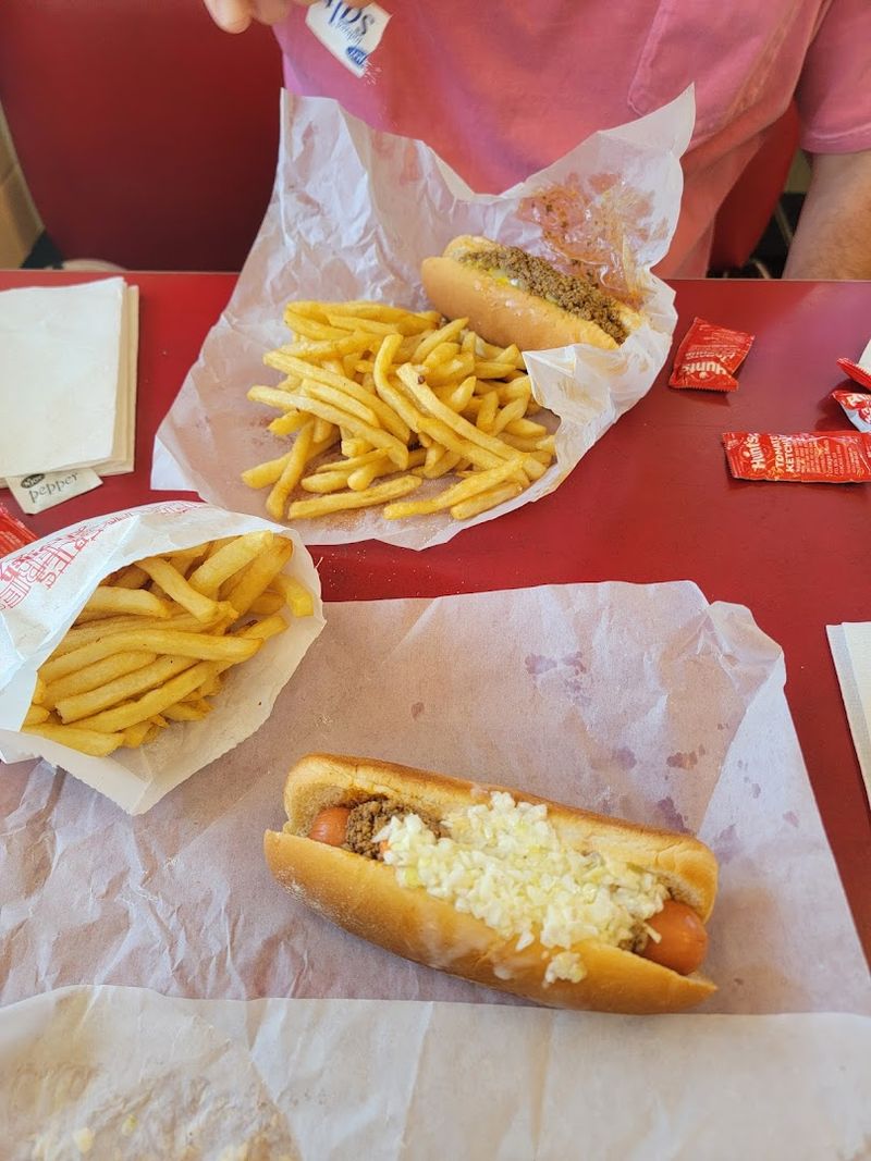 Shoestring Fries And Hot Dogs