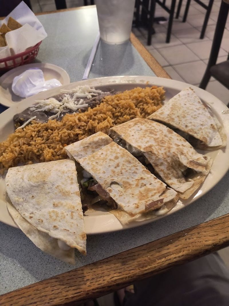 Salsa, Chips, Beans, And Rice