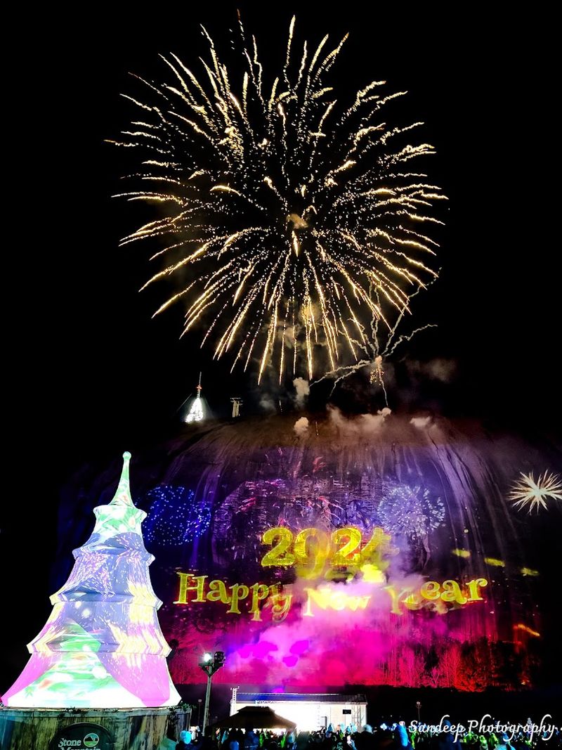 Laser and Fire Show on the Mountain