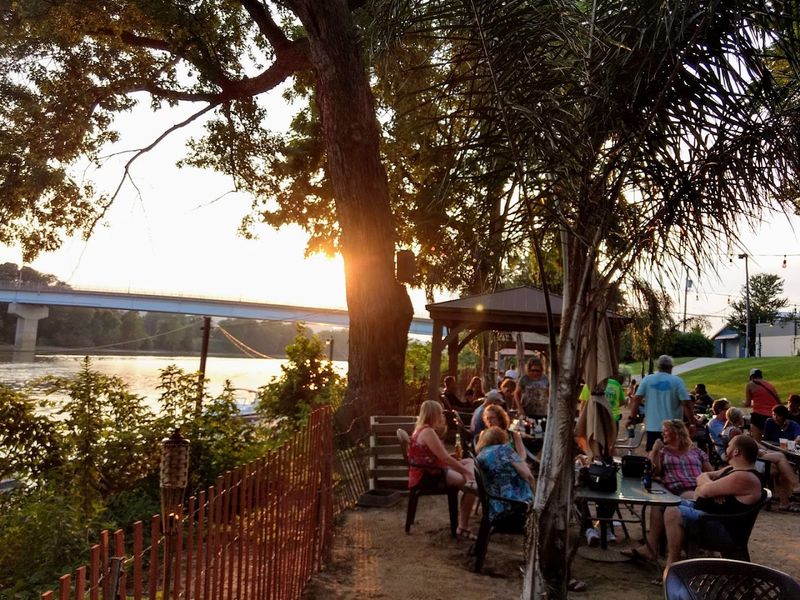 Volleyball Court and Riverfront Views