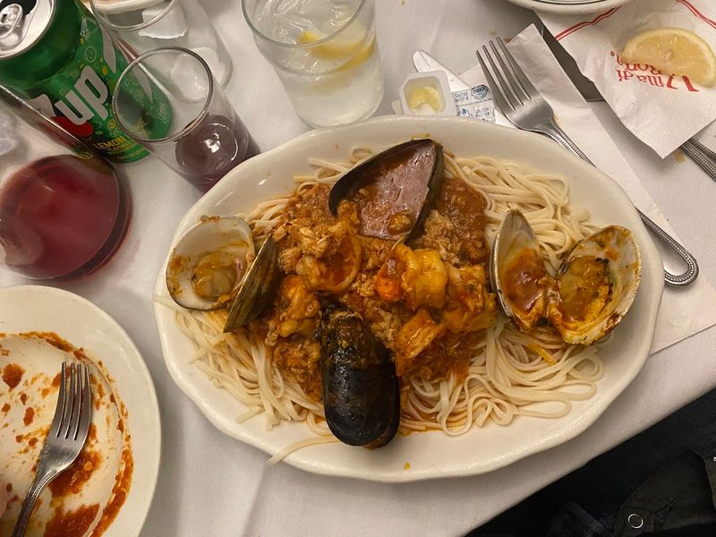 Seafood favorites: shrimp scampi and linguine