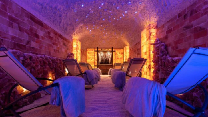 One of the Most Calming Places in Ohio Is a Small Salt Cave Where the Entire Room Glows Pink and All You Do Is Breathe