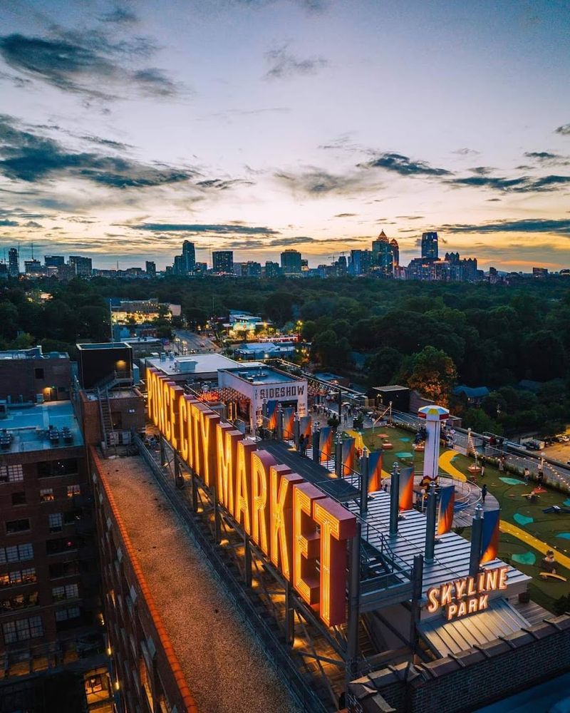 Historic Rooftop Setting Above Ponce City Market
