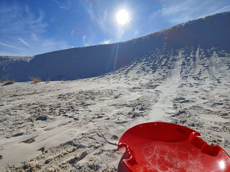 Sand Sledding Down the Dunes