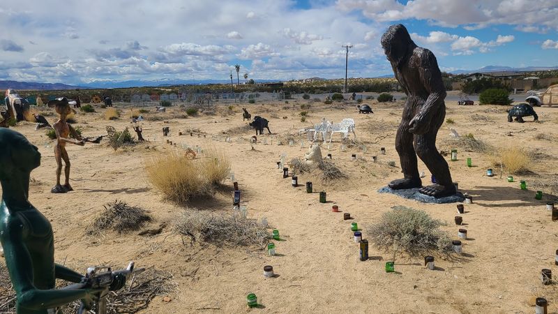 The Outdoor Sculpture Trail Winding Through the Property