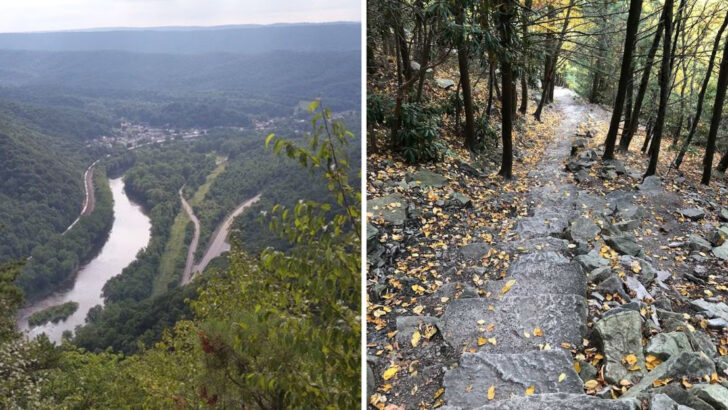 This Central Pennsylvania Trail Climbs 1,000 Stone Steps to One of the Most Breathtaking Overlooks in the State
