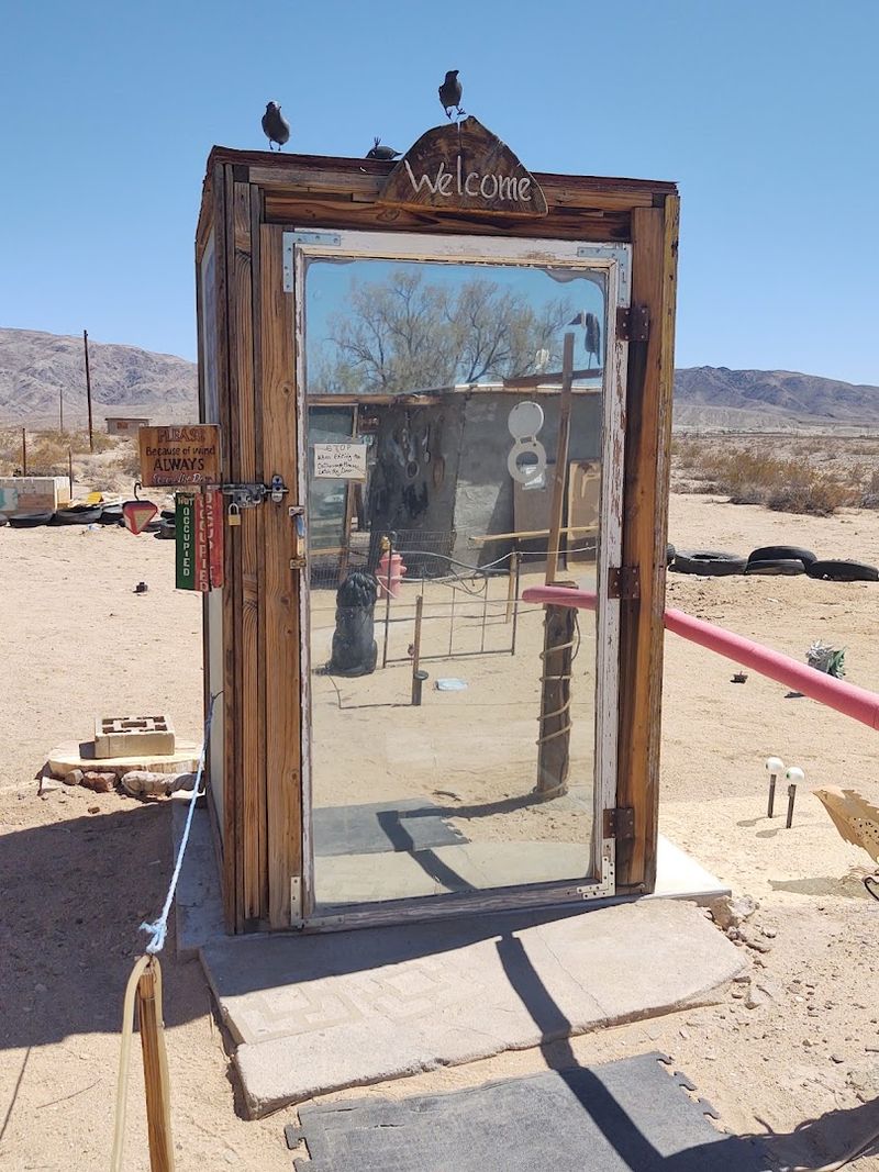 The Famous Glass Outhouse Itself