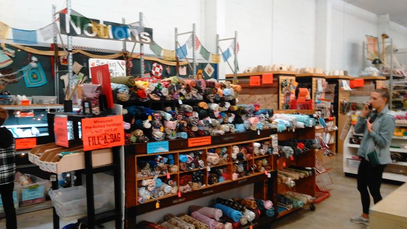 A Treasure Trove of Fabric Scraps and Sewing Supplies
