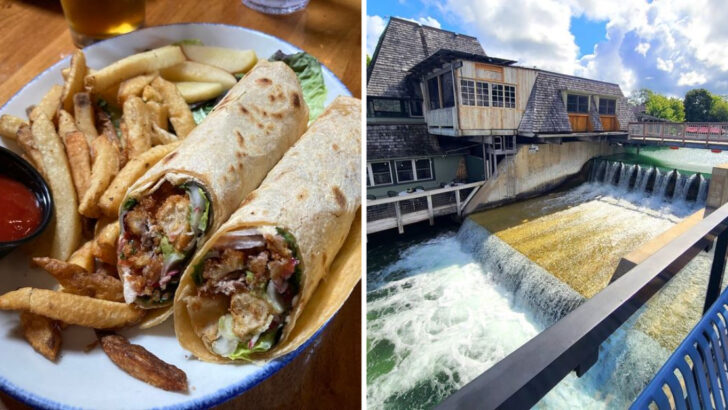 This Michigan Restaurant Sits on a River Next to a Waterfall and Serves Some of the Best Burrito in the State
