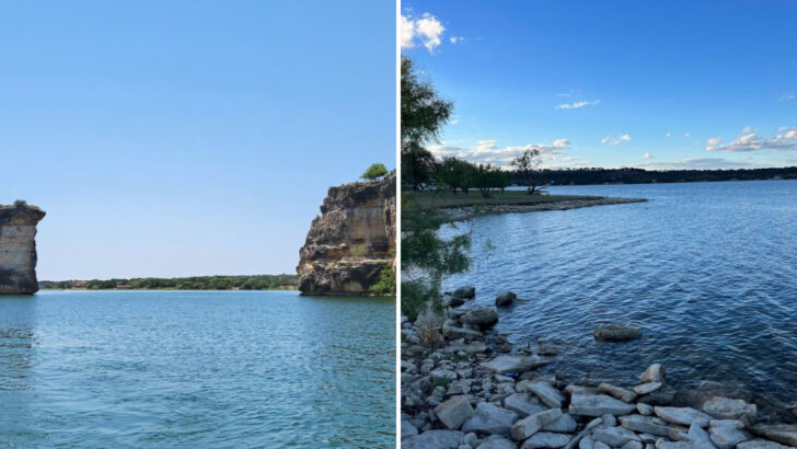This North Texas State Park Is Framed By Sheer Cliffs And Some Of The Clearest Water In Texas