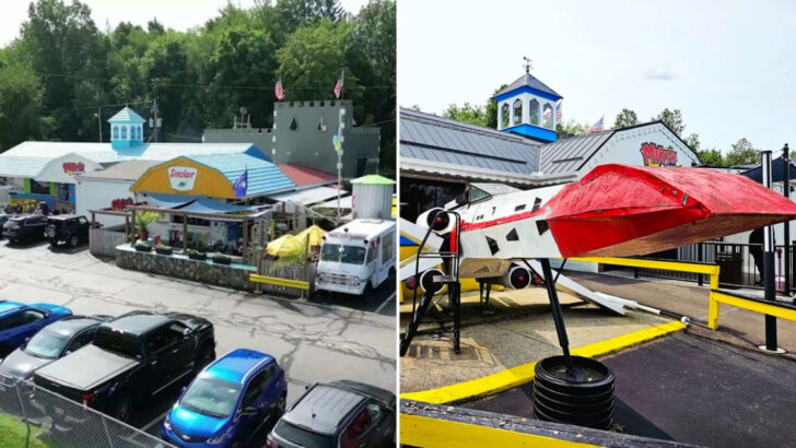 This Ohio Diner Has a Fighter Jet Outside and Dining Rooms Packed With Wild Decor