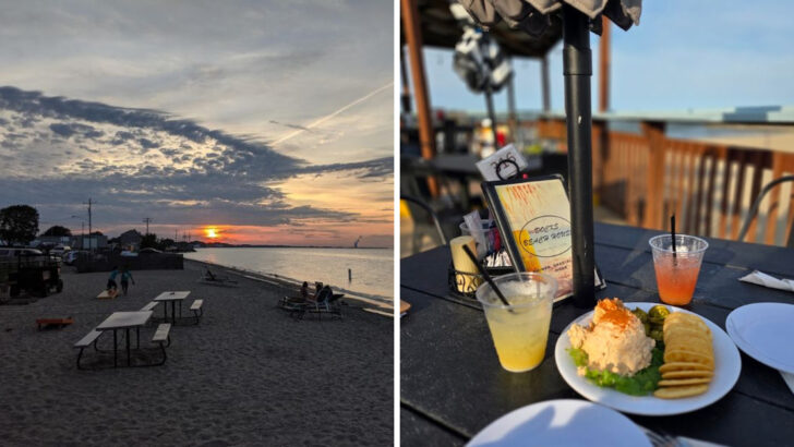 This Ohio Lakefront Restaurant Is Known for Its Sandy Beach and Sunset Views