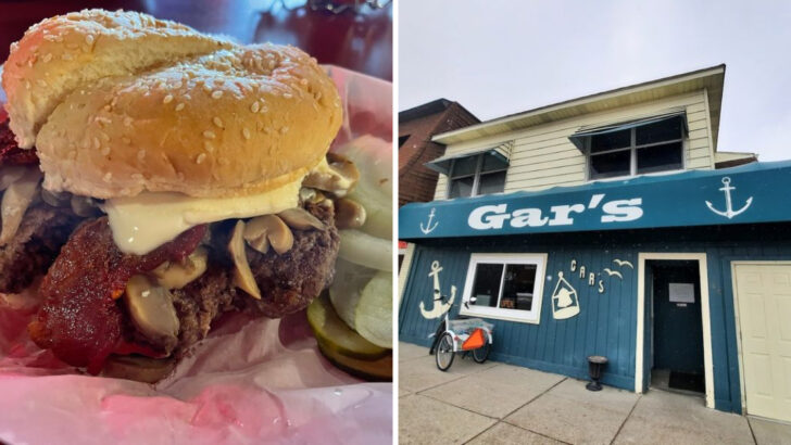 This Old-School Michigan Riverfront Bar Has Been Serving Enormous Burgers Since The 1970s