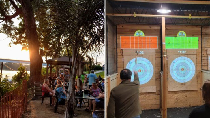 This Pennsylvania Riverfront Spot Feels Like a Beach Bar With Sand and Live Music