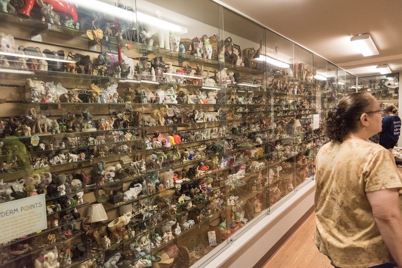 A Museum Room Stacked With Thousands Of Elephants