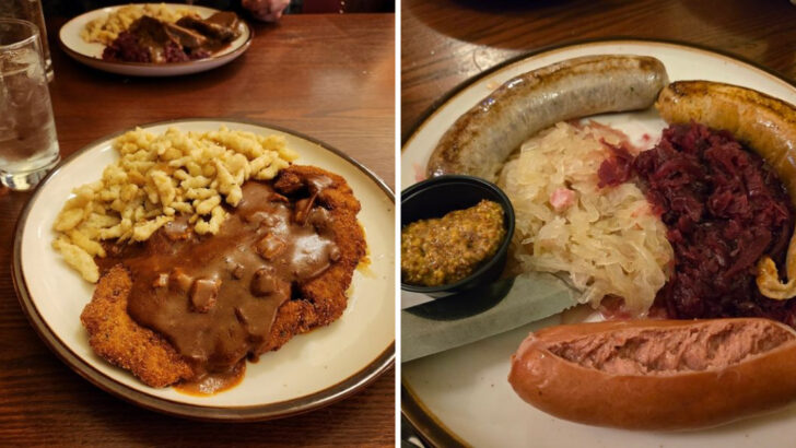 This charming German restaurant in Massachusetts is known for schnitzel, sausages, and old world atmosphere