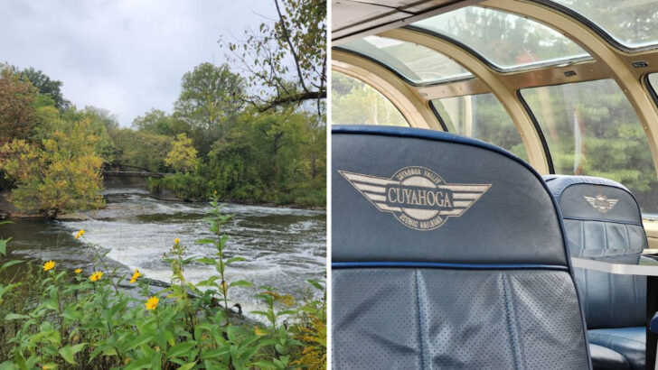 This vintage Ohio train offers a slow paced journey through the heart of a national park