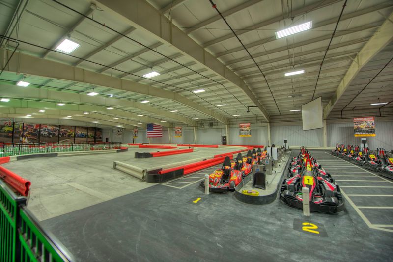 Clean Facility with Well-Maintained Helmets and Karts