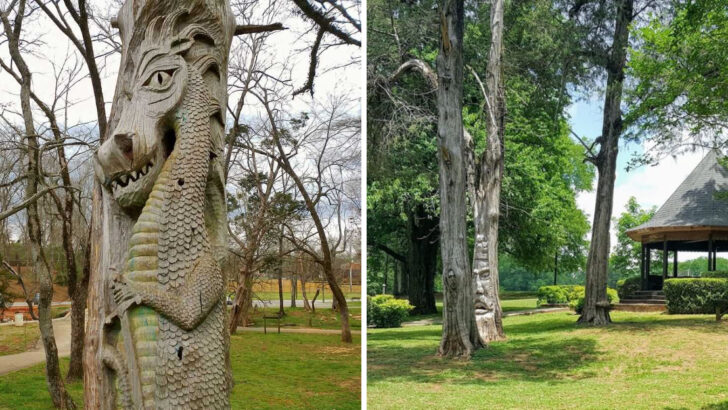 Wander A Forest Of Carved Wizard Trees In Alabama&rsquo;s Most Enchanted Small-Town Park