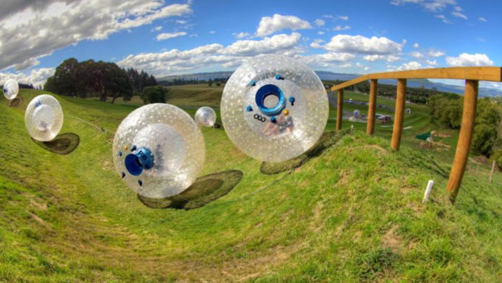 You Can Climb Inside a Giant Water-Filled Ball and Roll Down a 1,000-Foot Hill at This Tennessee Attraction