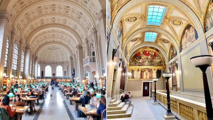 A Massachusetts Library From 1895 Has Original Sargent Murals Free to View and a 218-Foot Reading Room