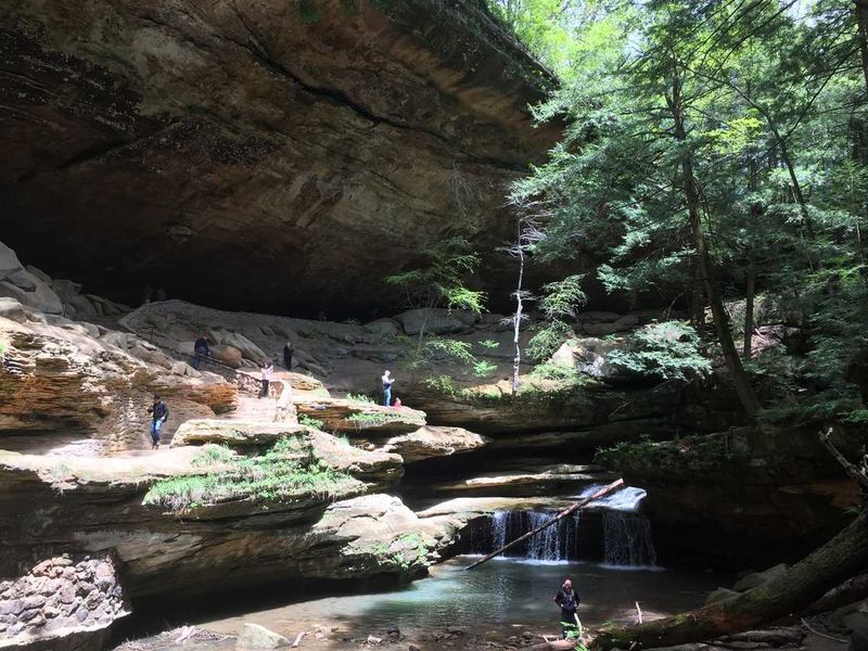 Old Man&rsquo;s Cave Waterfalls, Hocking Hills State Park, Logan