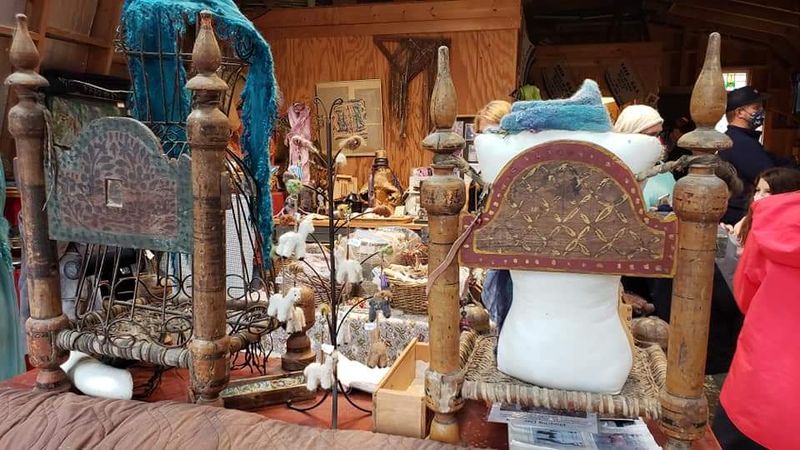 Fiber Arts and Craft Demonstrations Above the Barn