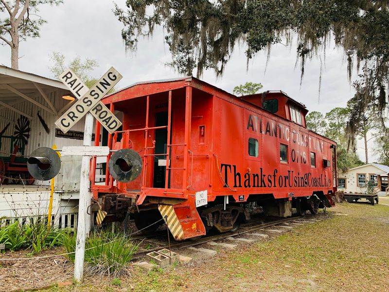 Train Depot and Caboose Celebrating Railway Heritage