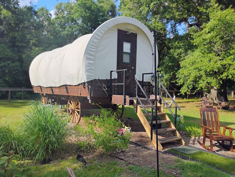 Glamping in a Converted Wagon