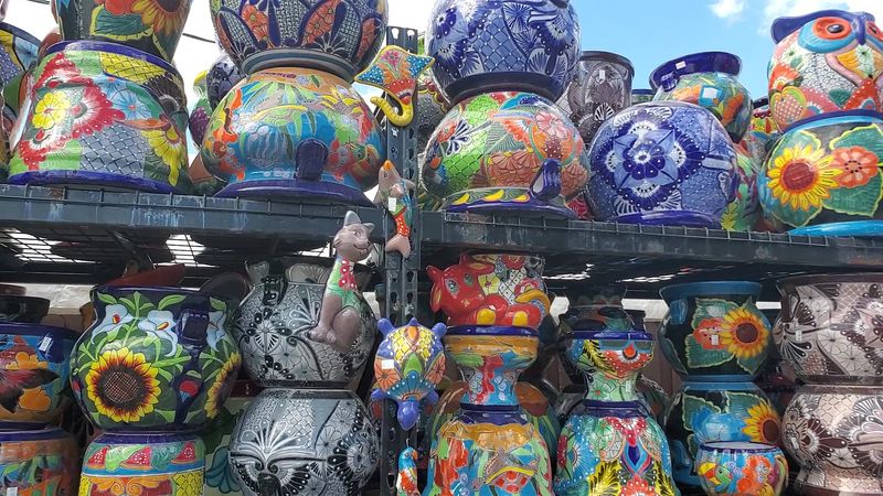 Mexican Pottery And Flower Pots In Every Size Imaginable