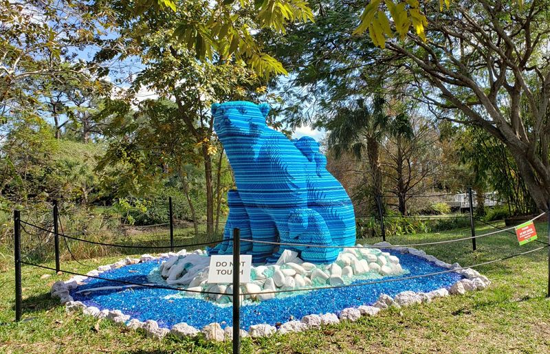 Rotating Art Exhibits And Colorful Sculptures Throughout The Garden