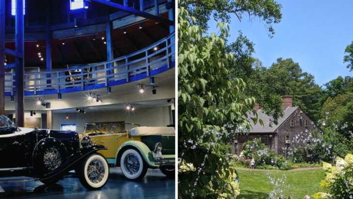 One Of The Most Beautiful Museums In Massachusetts Comes With Gardens, Classic Cars, And Family Fun