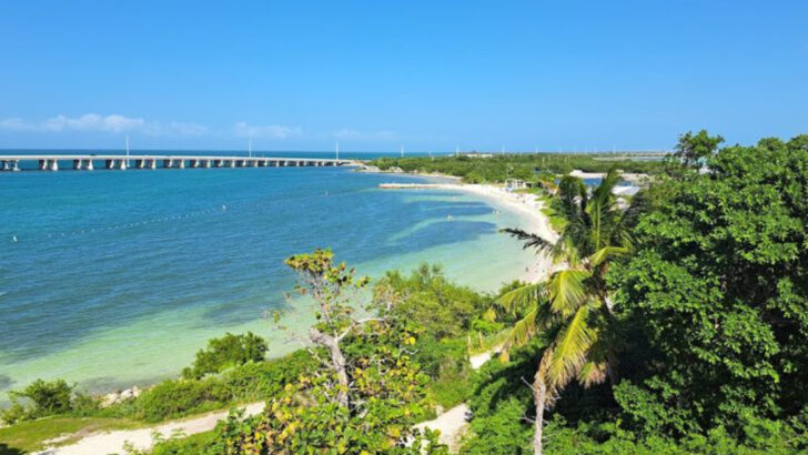 One of the Most Photographed Beaches in America Sits at the End of an Old Railroad Bridge in the Florida Keys