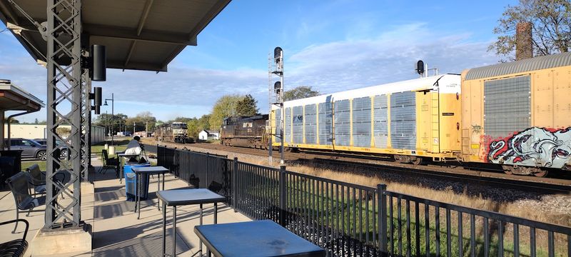 Covered Pavilion and Seating: Comfort Built Right In