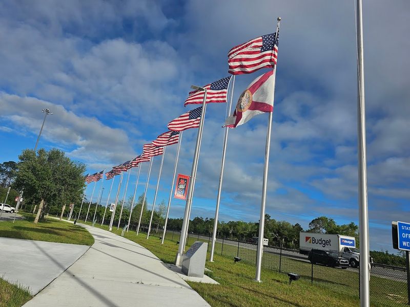 27 American Flag Poles Honoring Florida as the 27th State