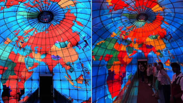 Stand At The Center Of The World Inside This Massive Stained Glass Globe In Massachusetts