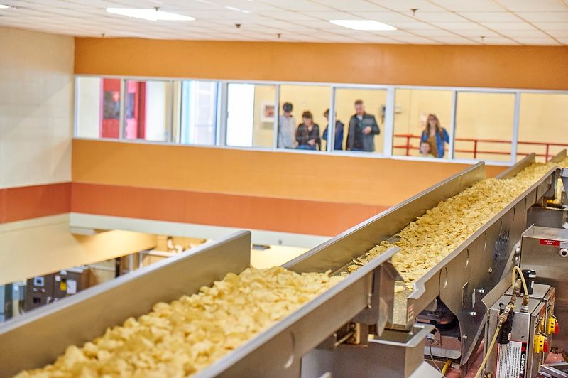 Fresh Hot Chips Right Off the Line