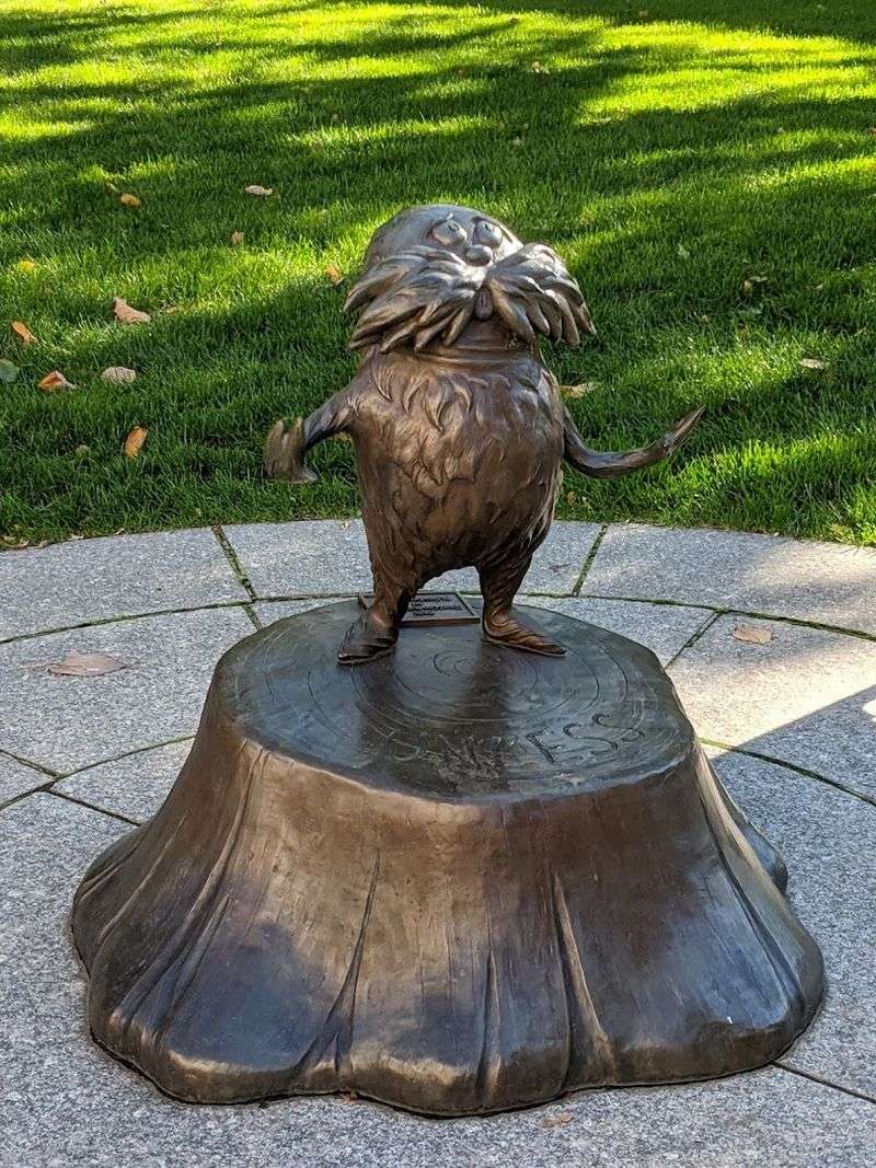 The lorax sculpture