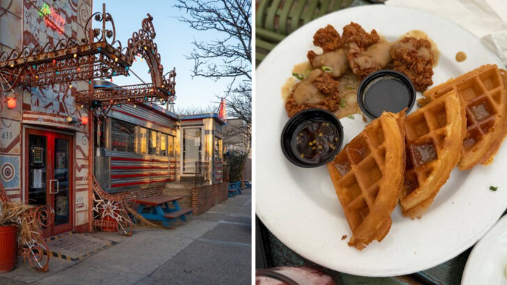 The Chicken and Waffles at This Pennsylvania Railcar Diner Come With a Spicy Honey Kick and Maple Butter You Will Not Forget