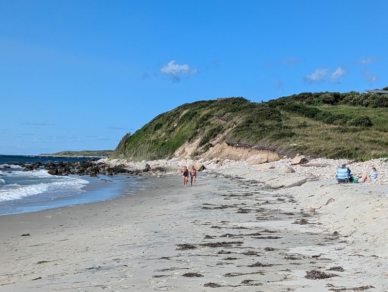 Barge Beach Near the Ferry Dock