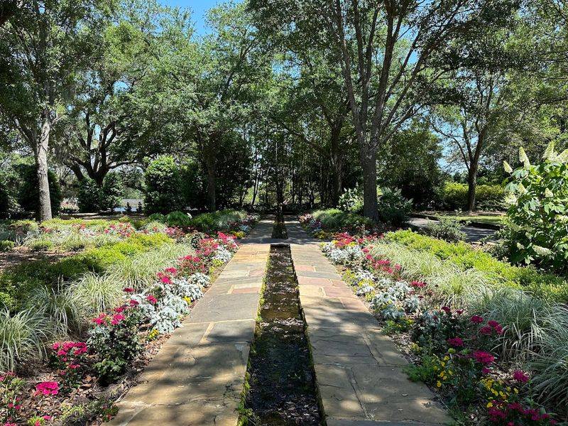 Winding Paths Through Acres of Blooming Landscape