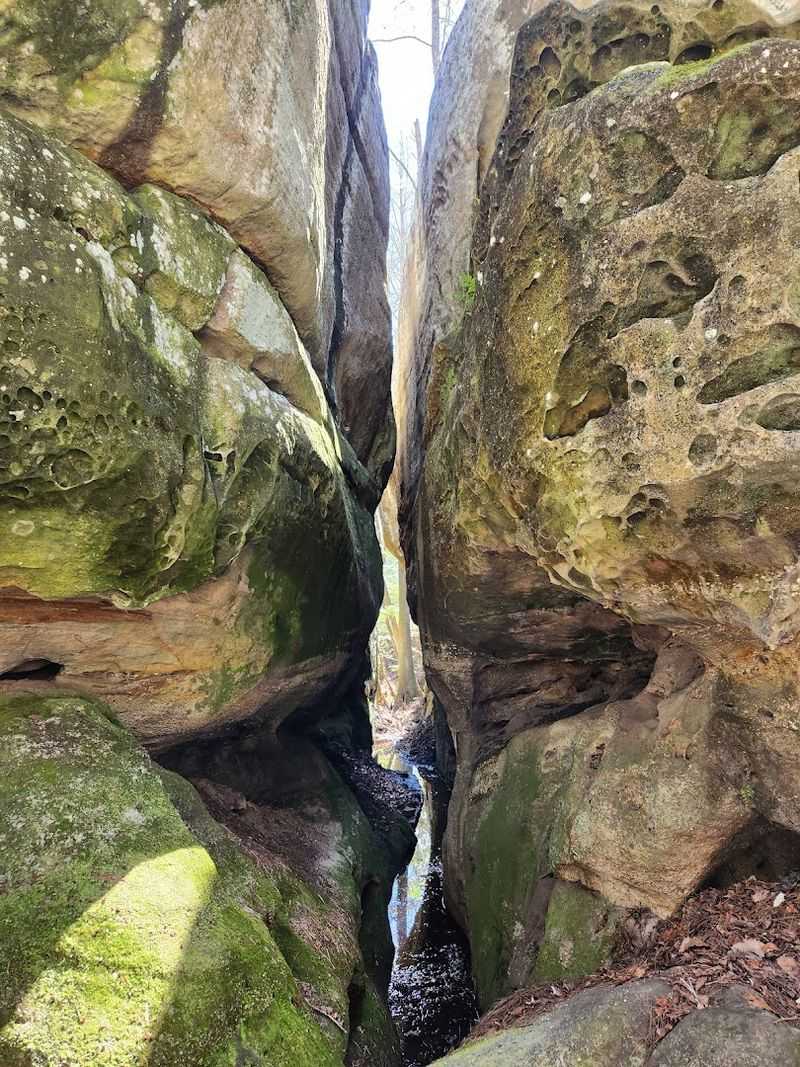 Dramatic Rock Formations and Narrow Passages