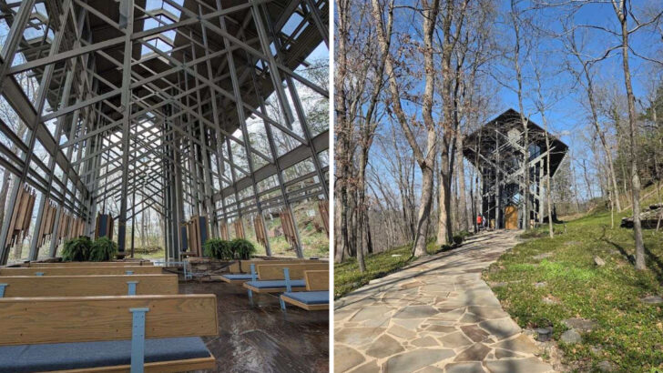 This 48-Foot Glass Chapel in an Arkansas Forest Is One of the Most Unique Stops in the State