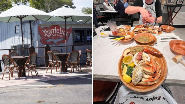 This Iconic Crabhouse In Florida Lets You Crack Shells With Wooden Mallets In A Loud, Messy Seafood Feast