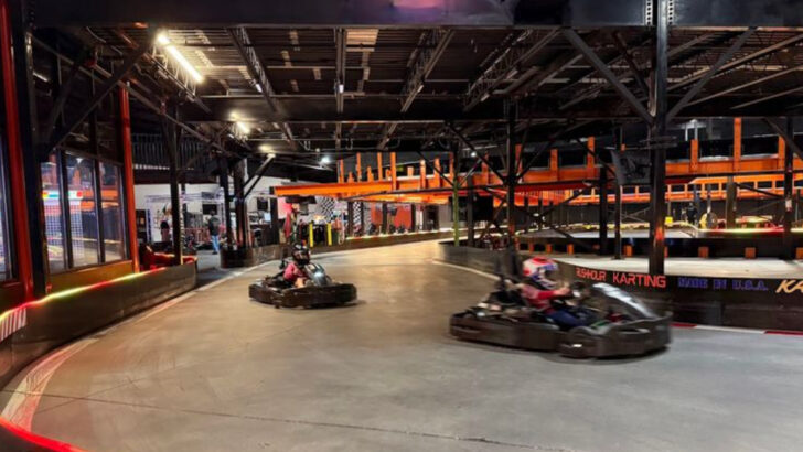 This Massive Indoor Go-Kart Track in North Carolina Turns Any Day Into an Adventure