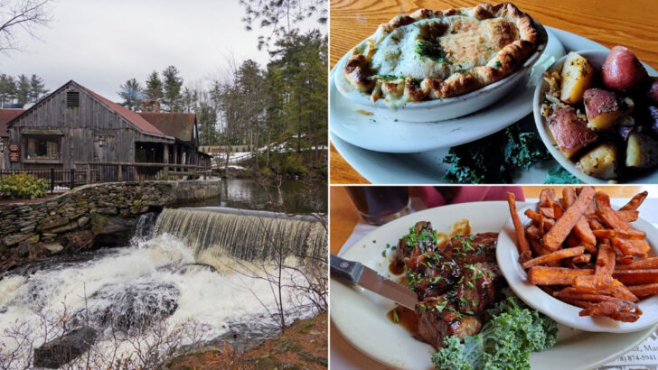 You Can Eat Right Beside a Flowing Waterfall at This Historic Massachusetts Mill Restaurant