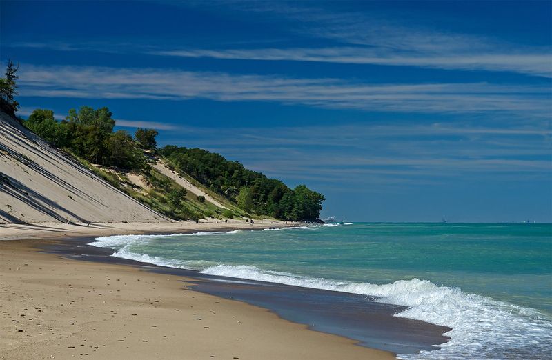 Beautiful Sandy Beaches Along Lake Michigan