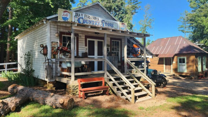 A Restored 1900s Village With a Country Store and Schoolhouse Hides on a North Carolina Side Road