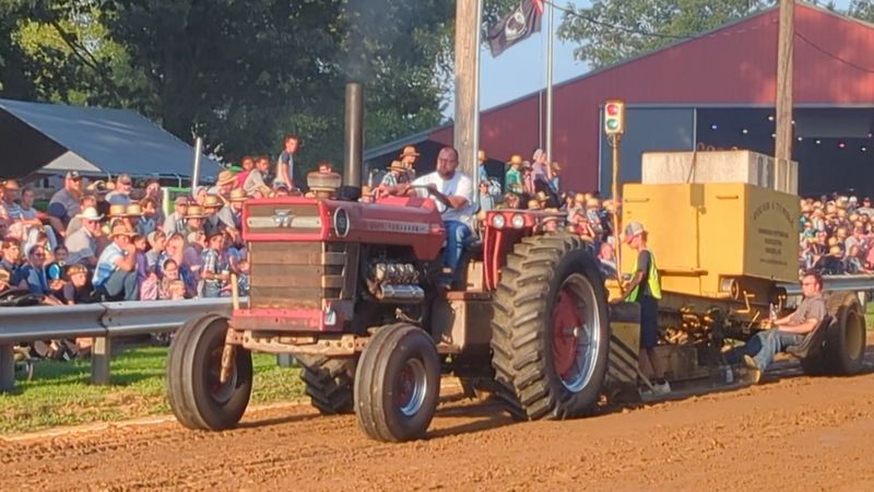 Antique Gas Tractors Parade in Colorful Glory
