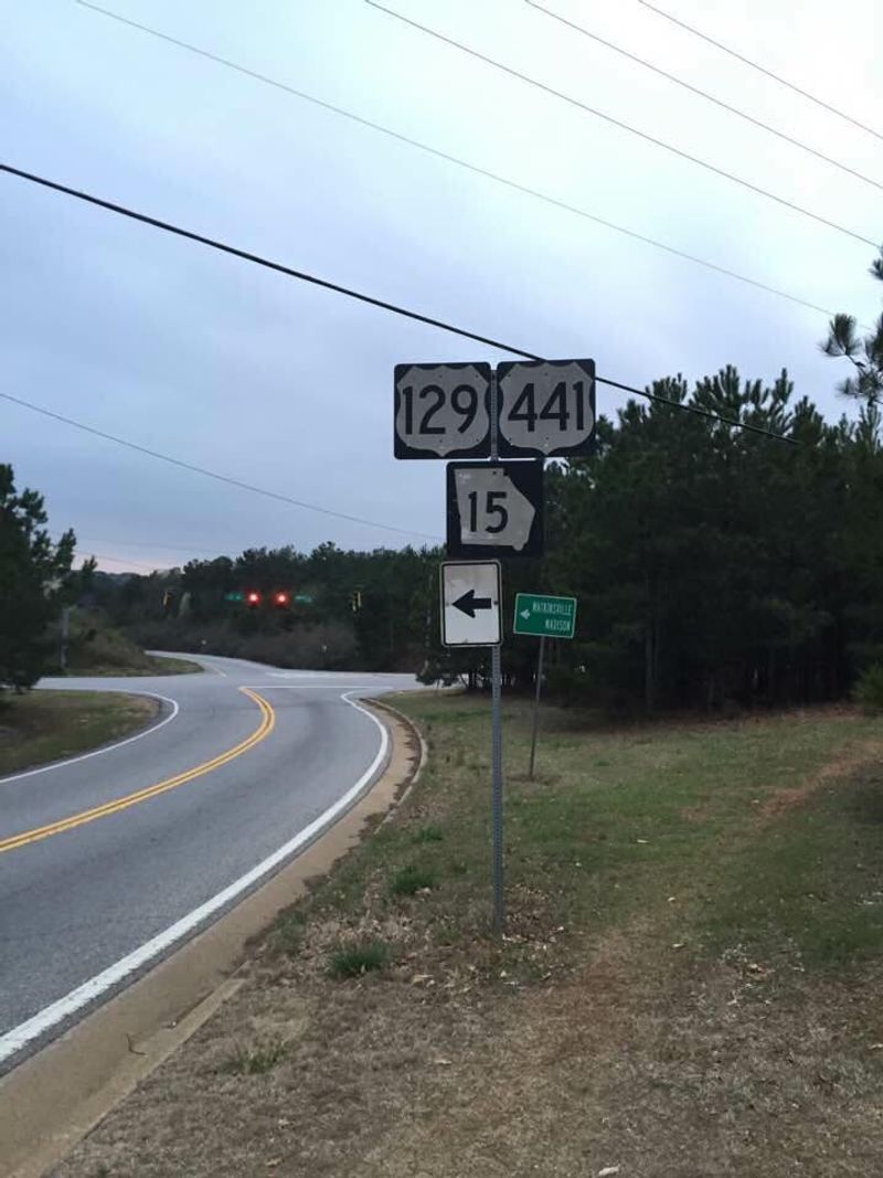Athens to Madison via US-441 & GA-22 Backroads